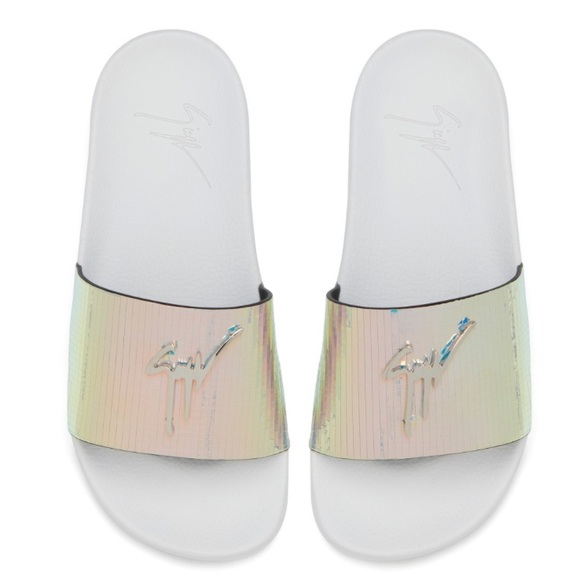 giuseppe zanotti BNIB iridescent logo slides - Picture 2 of 11